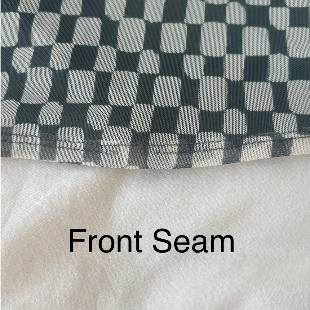 Abercrombie & Fitch Checkered Mesh Crop Top - Picture 10 of 11